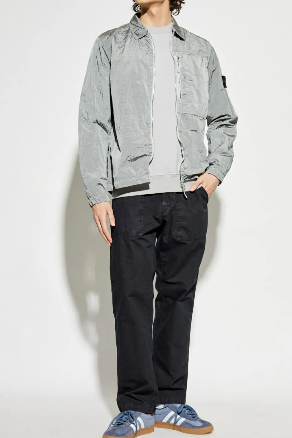 Stone Island NAVY BLUE Cotton pants.