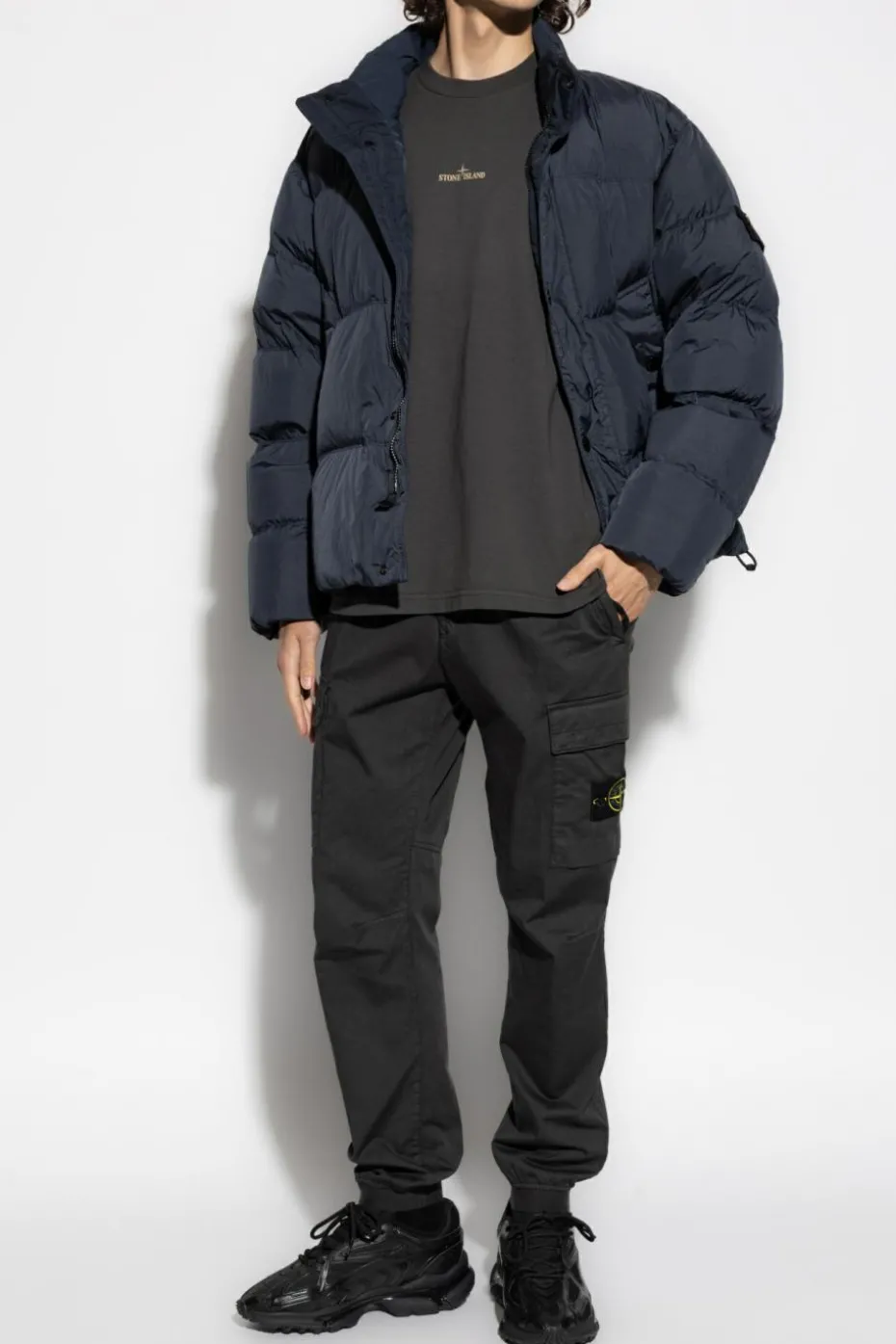 Stone Island NAVY BLUE Down jacket "Garment Dyspo"