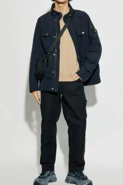Stone Island NAVY BLUE Jacket Micro Twill