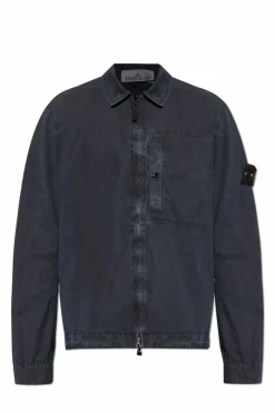 Stone Island NAVY BLUE Jacket with logo