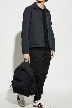 Stone Island NAVY BLUE Jacket with logo
