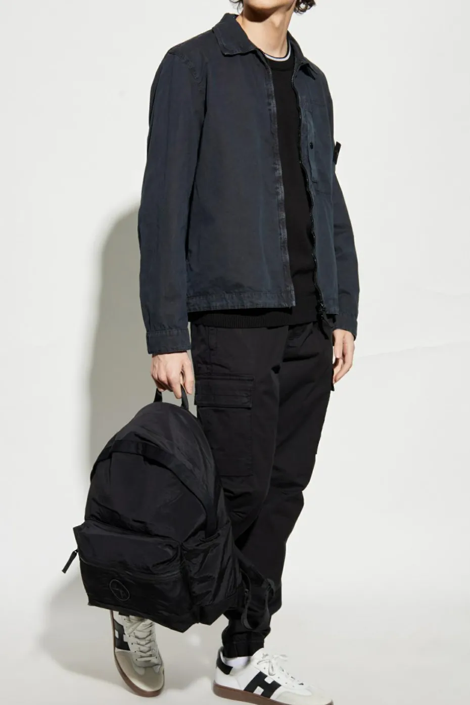 Stone Island NAVY BLUE Jacket with logo