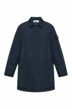 Stone Island NAVY BLUE "Micro Twill" coat