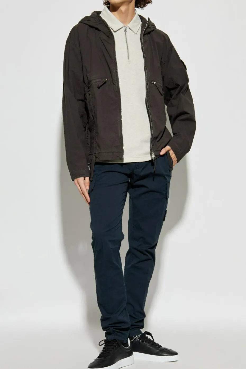 Stone Island NAVY BLUE Pants with logo
