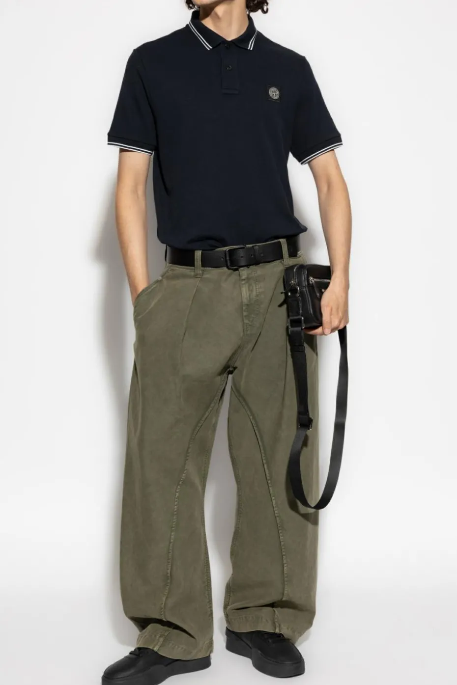Stone Island NAVY BLUE Polo with logo