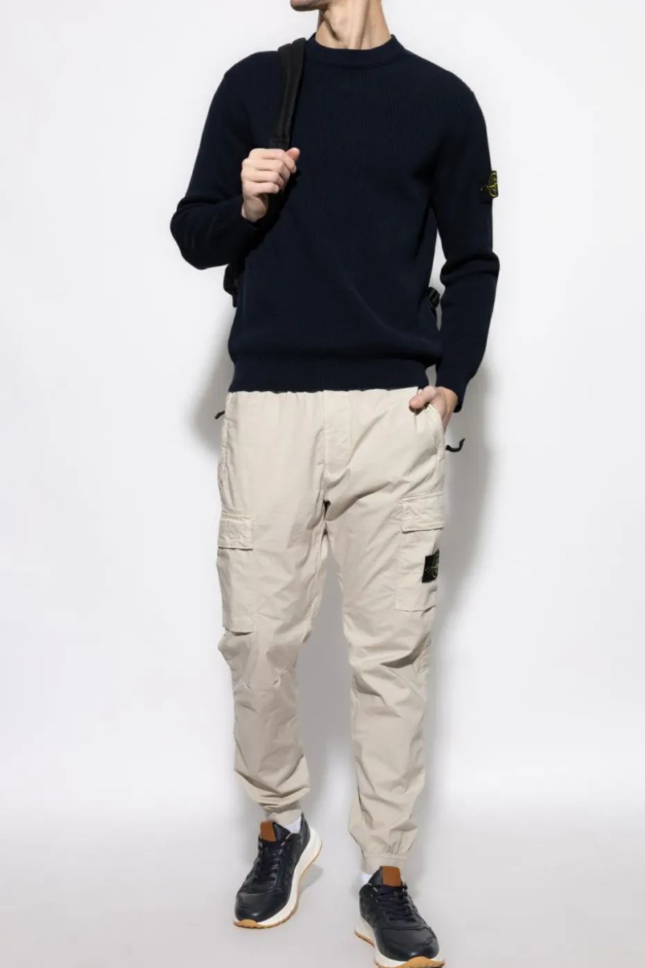 Stone Island NAVY BLUE Ribbed sweater