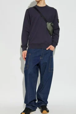 Stone Island NAVY BLUE Sweatshirt with logo