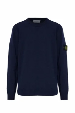 Stone Island NAVY BLUE Sweater with logo