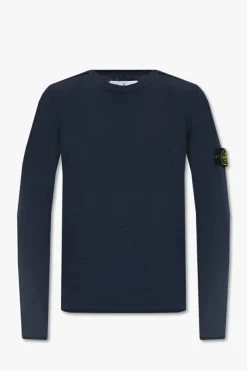 Stone Island NAVY BLUE Sweater with logo