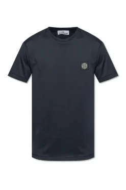 Stone Island NAVY BLUE T-shirt with logo