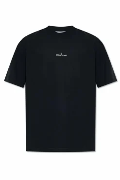 Stone Island NAVY BLUE T-shirt with logo