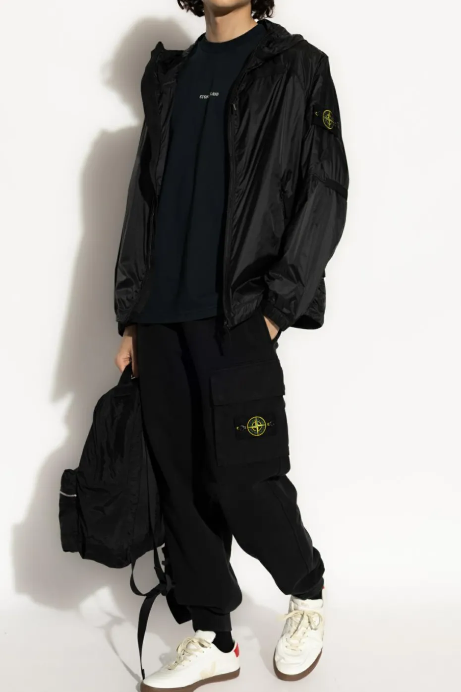 Stone Island NAVY BLUE T-shirt with logo