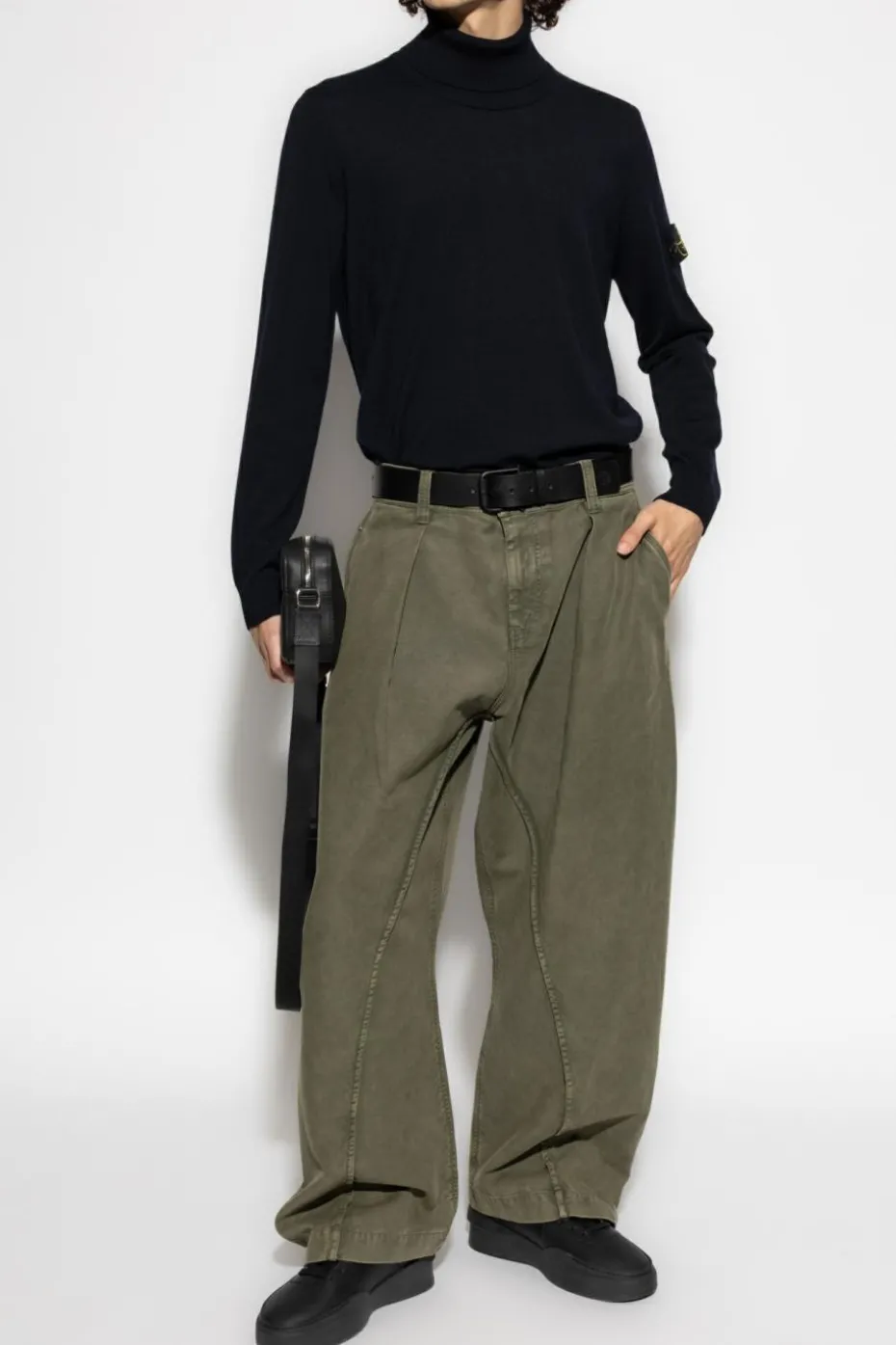 Stone Island NAVY BLUE Wool turtleneck