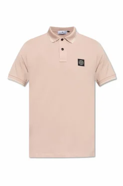 Stone Island PINK Polo with logo