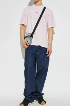 Stone Island PINK T-shirt with logo
