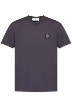 Stone Island PURPLE T-shirt with logo