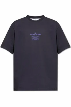 Stone Island PURPLE T-shirt with logo