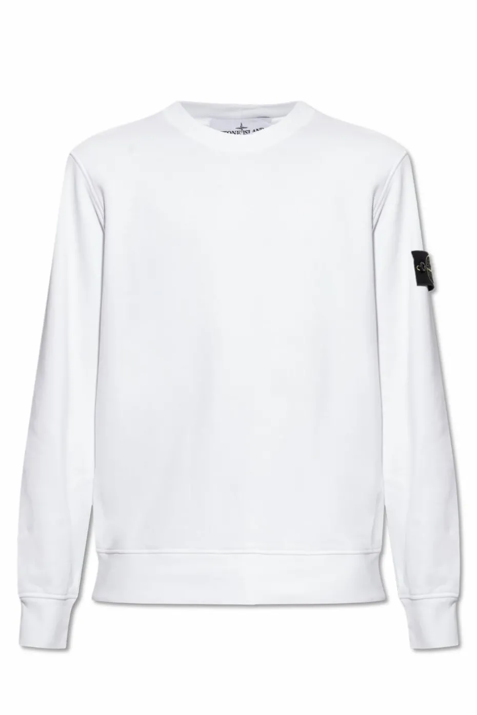 Stone Island WHITE Sweatshirt with logo patch