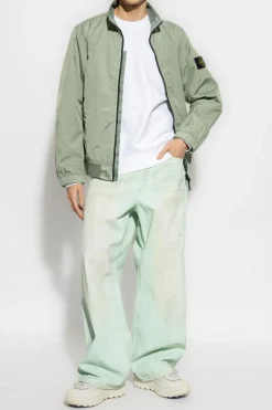 Stone Island WHITE Sweatshirt with logo patch