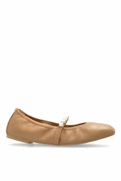 Stuart Weitzman beige Leather ballet flats Goldie