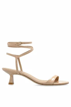 Stuart Weitzman beige Patent leather high-heeled sandals āNudistā