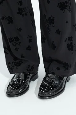 Stuart Weitzman BLACK "Lottie" loafers shoes