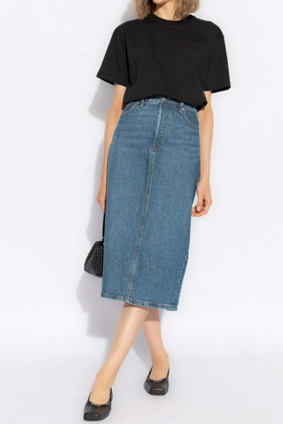 T by Alexander Wang BLACK T-shirt with logo