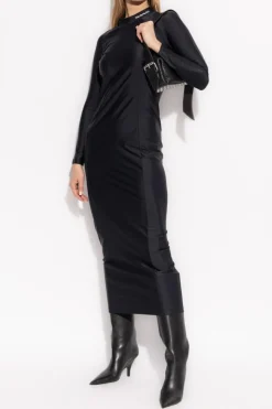 T by Alexander Wang BLACK Dress with logo
