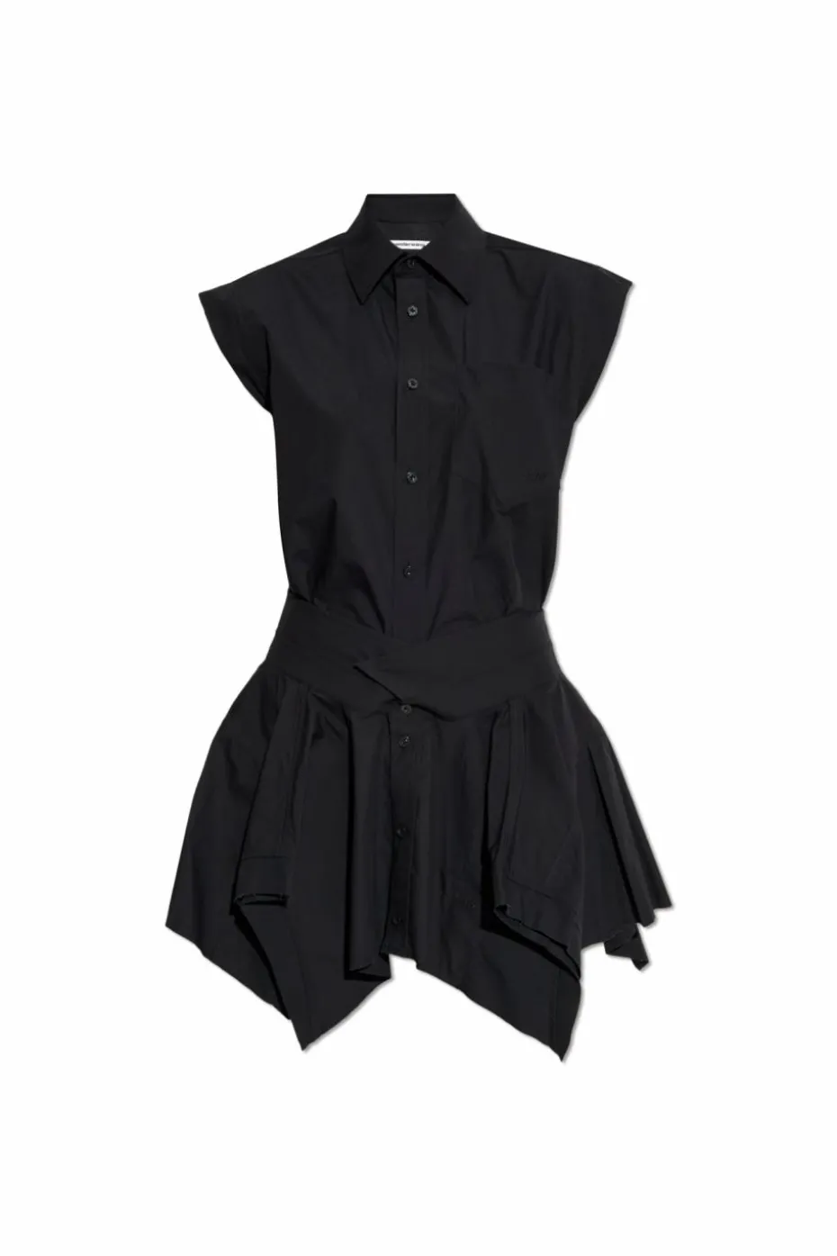 T by Alexander Wang BLACK Dress with asymmetrical hem