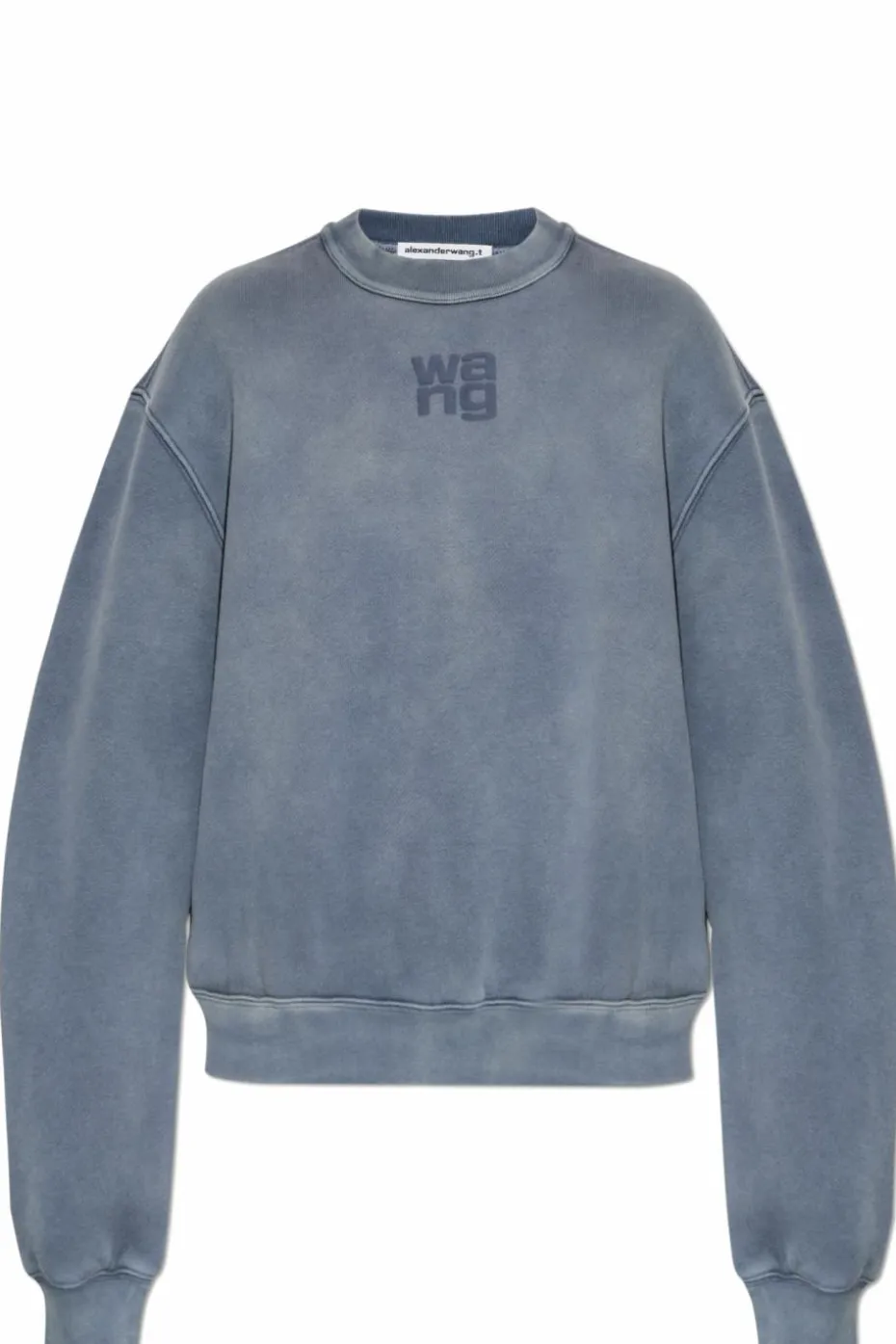 T by Alexander Wang BLUE Sweatshirt with printed logo
