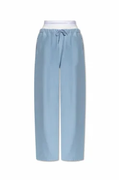 T by Alexander Wang BLUE Sweatpants with logo