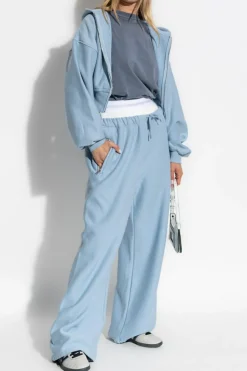 T by Alexander Wang BLUE Sweatpants with logo