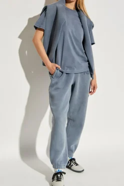 T by Alexander Wang BLUE T-shirt with printed logo
