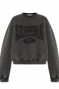 T by Alexander Wang GREY Sweatshirt with printed logo