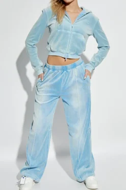 T by Alexander Wang light blue Velour Pants