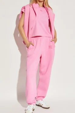 T by Alexander Wang PINK Sweatpants with logo