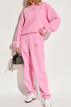 T by Alexander Wang PINK Sweatshirt with printed logo
