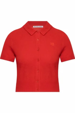 T by Alexander Wang RED Wool Cardigan