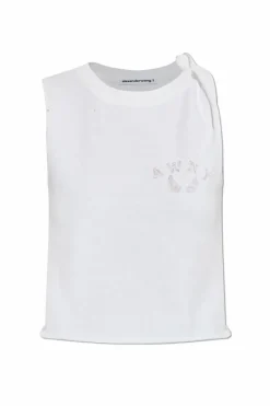 T by Alexander Wang WHITE Top with logo