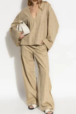 The Attico beige Pants collection `Estate Meravigliosa`