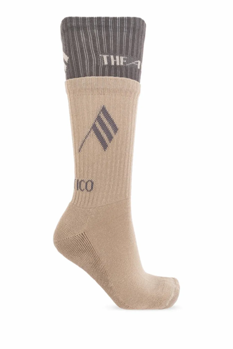 The Attico beige Socks with logo