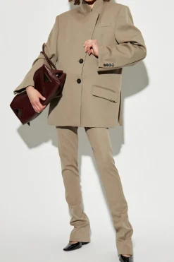 The Attico beige Wool pants