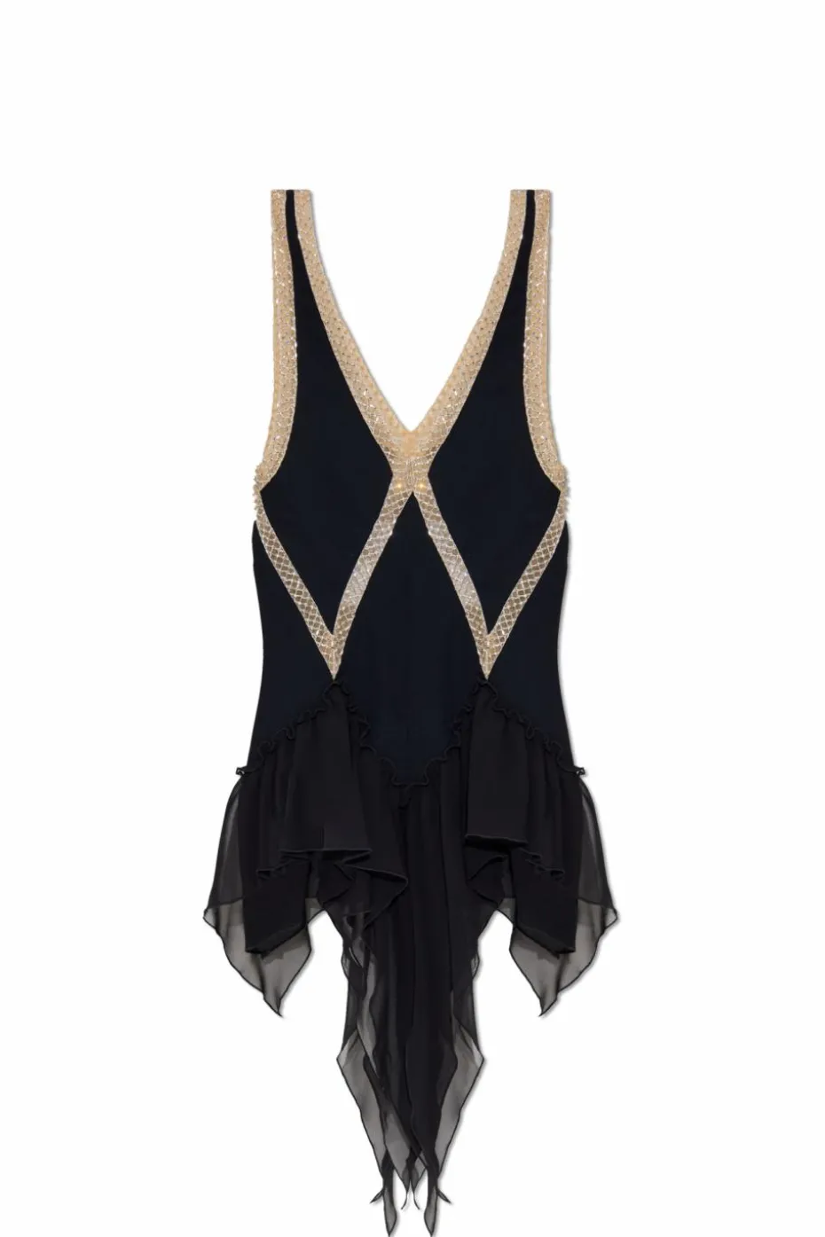 The Attico BLACK Dress with appliqués