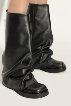 The Attico BLACK Leather ankle boots `Robin`