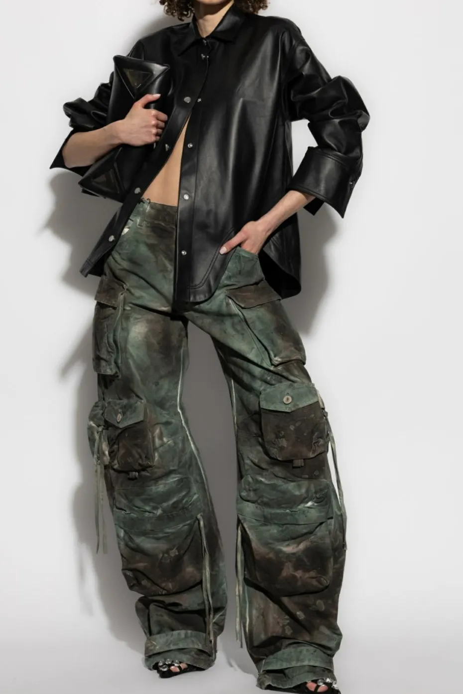The Attico BLACK Leather shirt