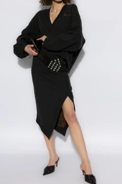 The Attico BLACK Skirt with logo