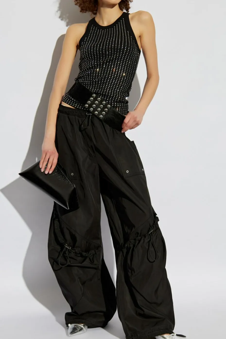 The Attico BLACK Wide-leg pants