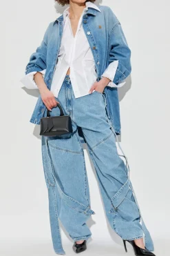 The Attico BLUE Jeans with logo