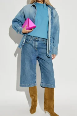The Attico BLUE T-shirt with shoulder pads