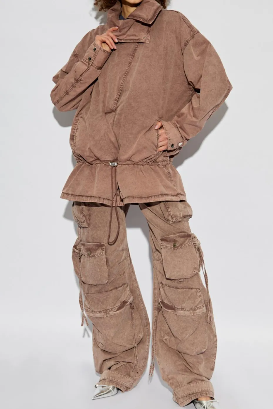 The Attico BROWN Jacket with collar